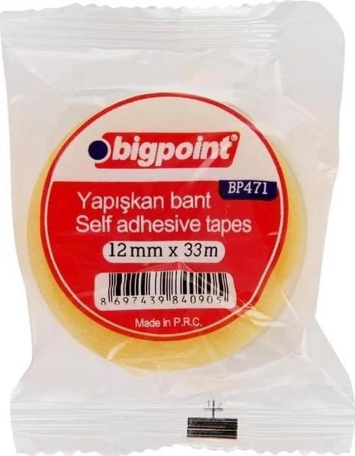 Kırtasiye Bandı 12 mm x 33 m 12'li Kutu