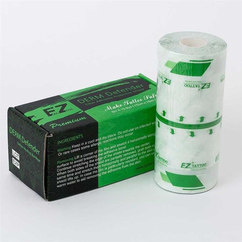 Derm Defender - Premium Dövme Sonrası Koruyucu Bant Film - 10 cm x 10 m