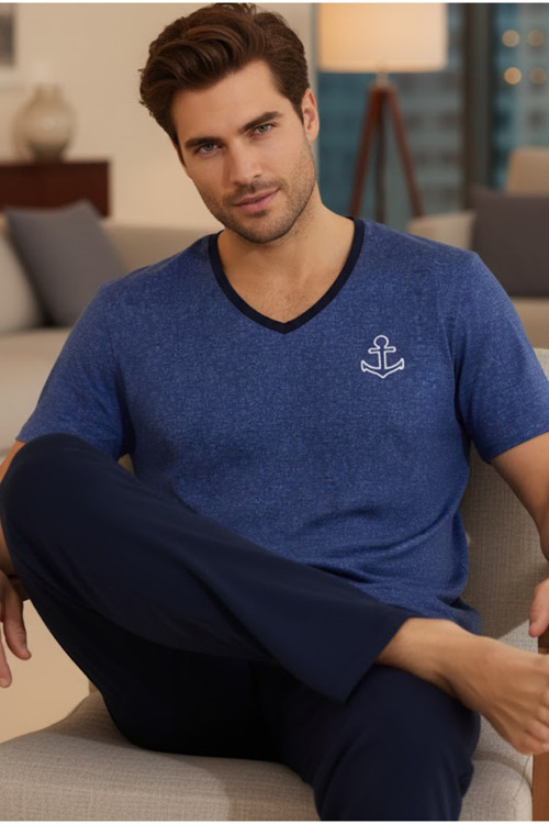 Bisiklet Yaka Örme Pijama Takım 25109834