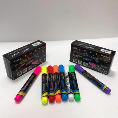 Neon Cam ve Seramik Boyama Kalemi 8 Renk