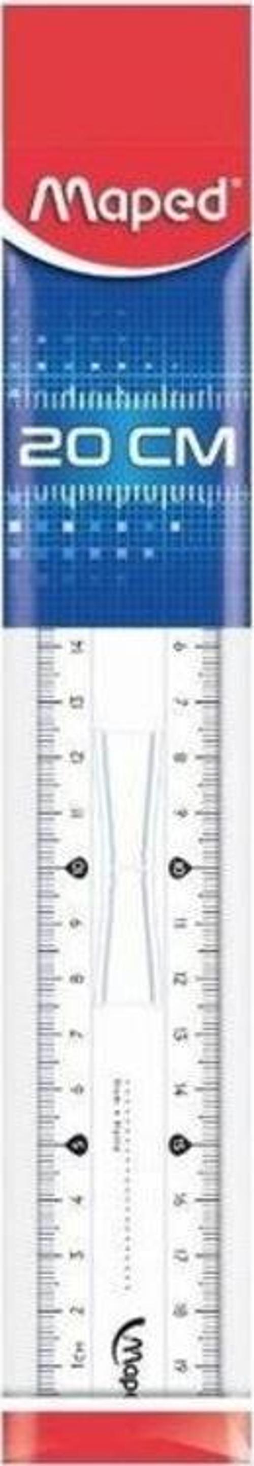 Plastik Cetvel 20 cm Ortadan Tutmalı 146108