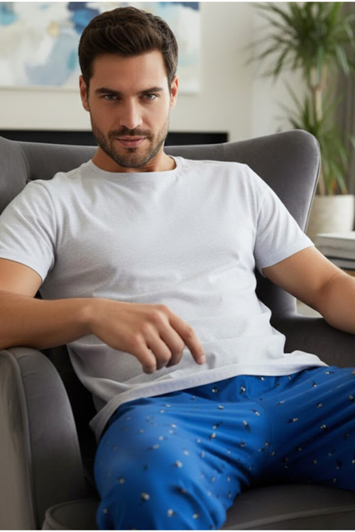 Bisiklet Yaka Örme Pijama Takım 25109841