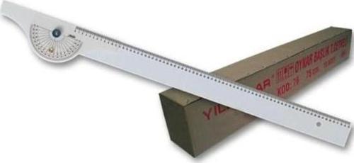 Plastik Oynar Başlıklı T Cetveli 75 cm.