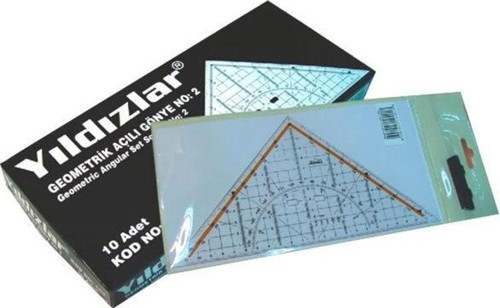 Plastik Geometrik Açılı Gönye No: 2