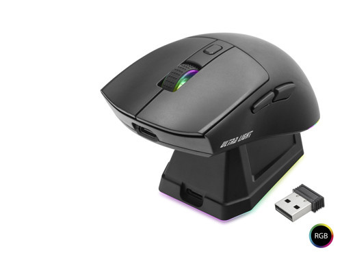 Kablosuz Rgb Mouse Şarj Standlı - Siyah MF1215B