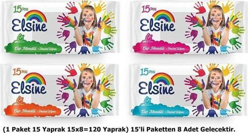 Cep Mendili Islak Mendil (1 Paket 15 Yaprak 15x8=120 Yaprak) 8 Adet