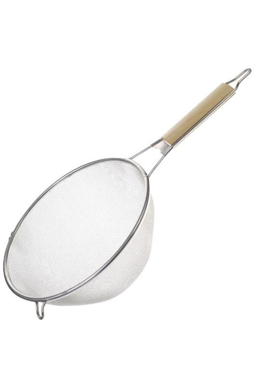 Lüks Paslanmaz Süzgeç Ahşap Saplı Çap: 24cm