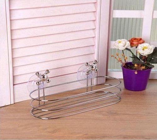 Dekoratif Vantuzlu Oval Raf Banyo Rafı Mutfak Rafı