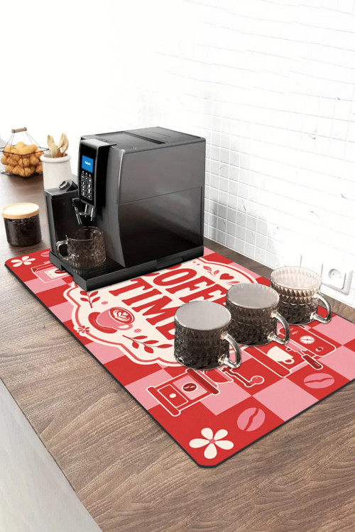 Barista Kahve Barı Matı 40x90cm Espresso Makinesi Çaycı Altlığı Damalı Kahve Zamanı
