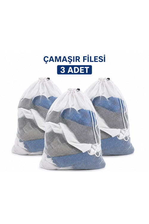 Çamaşır Yıkama Filesi 40X60 Cm Fermuarlı Hassas Çamaşır Koruma Torbası Makine Yıkama Filesi
