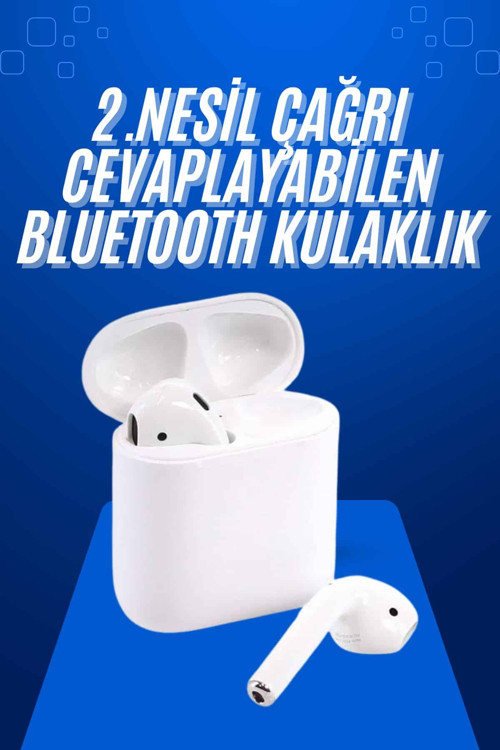 2025 Model Çağrı Cevaplayabilen Bluetooth Kulaklık Beyaz Dokunmatik Kontrol