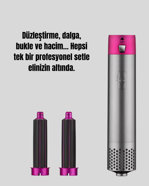 Çok Fonksiyonlu Saç Kurutma ve Şekillendirme Makinesi 5 Başlık