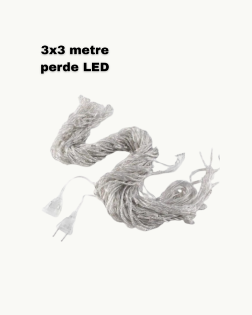 3x3 LED Işık Perdesi Şelale Model İç Dış Mekân Dekorasyonu