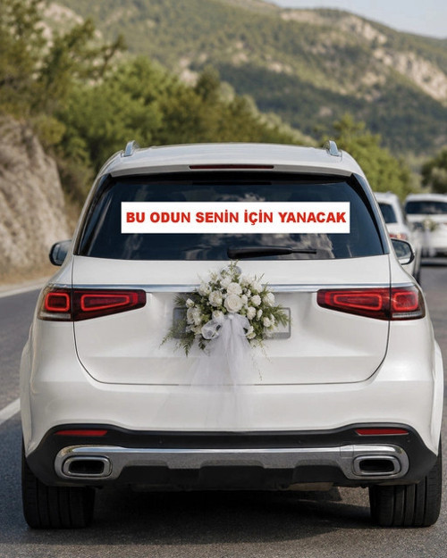 Bu Odun Senin İçin Yanacak Araba Arkası konvoy Yazısı – 100 × 15 cm