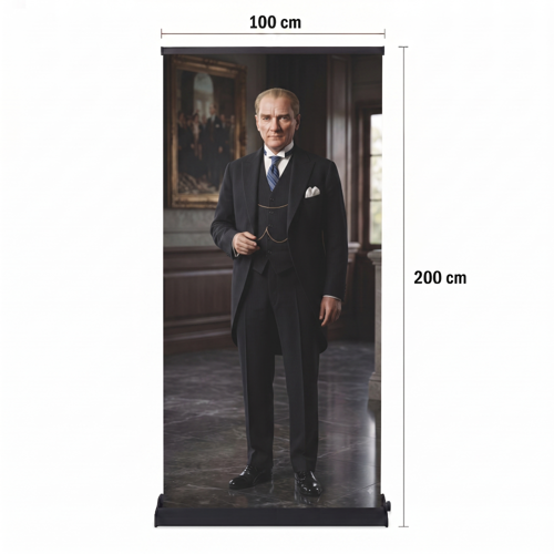 Atatürk Poster Baskılı Pro Roll Up Banner 100x200cm No:5