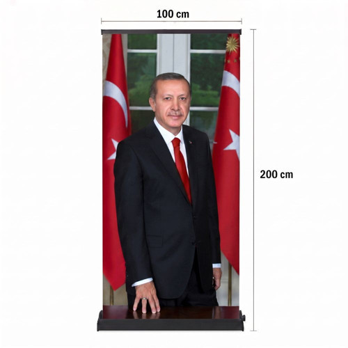 Cumhurbaşkanı Poster Baskılı Pro Roll Up Banner 100x200cm No:1
