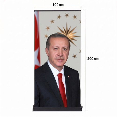 Cumhurbaşkanı Poster Baskılı Pro Roll Up Banner 100x200cm No:2