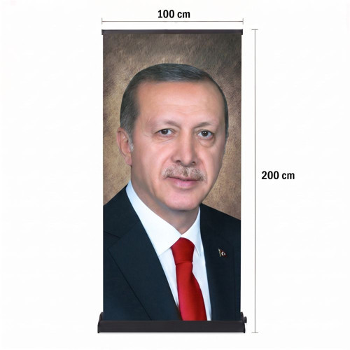 Cumhurbaşkanı Poster Baskılı Pro Roll Up Banner 100x200cm No:3