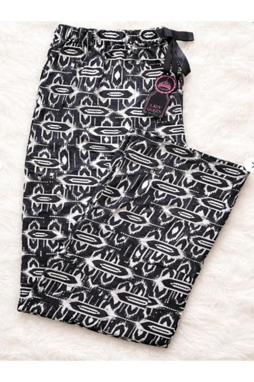 Likralı Ring Viskon Battal Beden Pijama Altı 6020