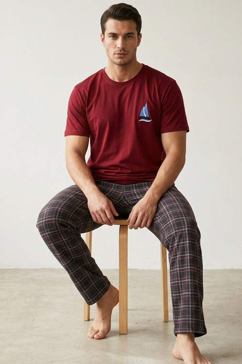 Örme Kısa Kollu Pijama Takım 8006