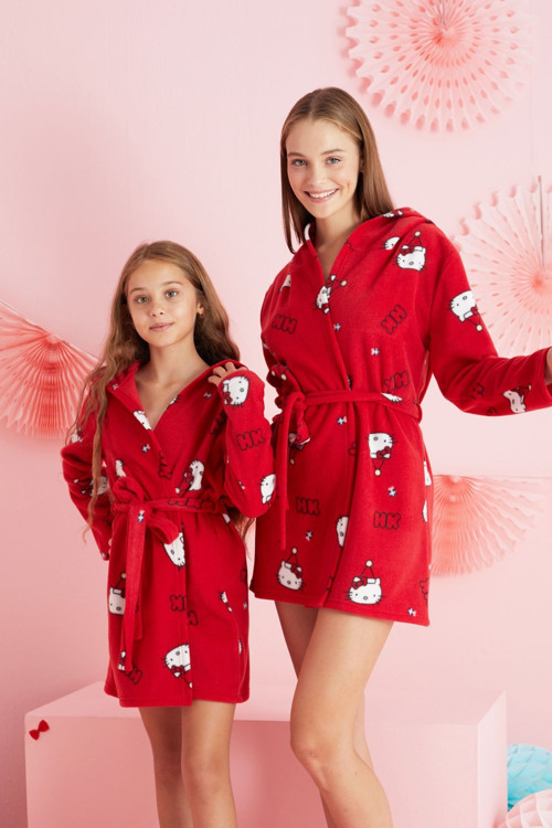 Lisanslı Polar Kapişonlu SabahlıkHK400