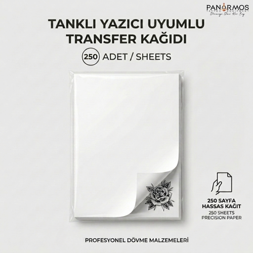 Printer Ink Transfer Paper Dövme Transfer Kağıdı 250 Adet