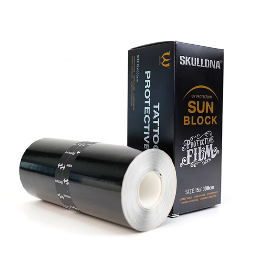 SKULLDNA Sun Block Dövme Sonrası Koruyucu Film Bant 15cm x 10m Siyah