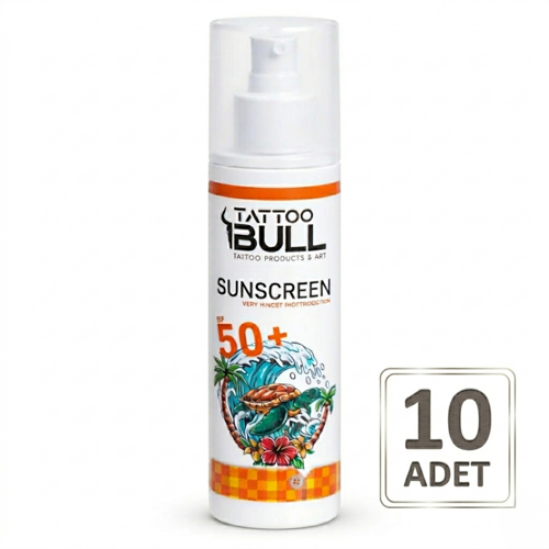 Bull Güneş Kremi 100 ml Dövme ve Cilt Koruyucu SPF Krem | 10 Adet