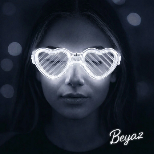 Beyaz Led Işıklı Gözlük – 3 Modlu Parti & Glow Gözlüğü