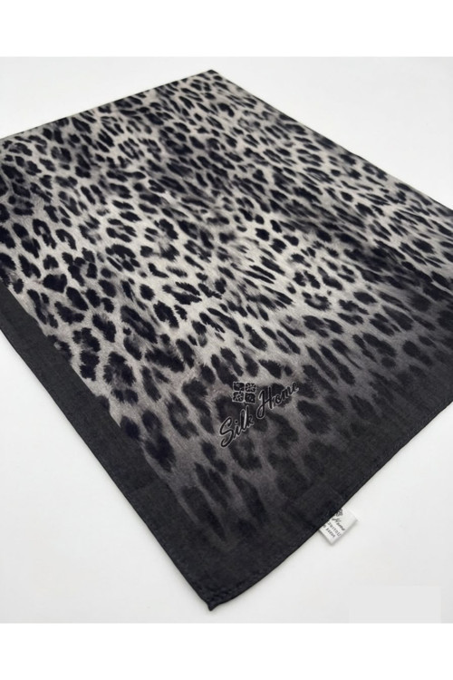 Leopar Desen Pamuklu 90X200 Soft Şal
