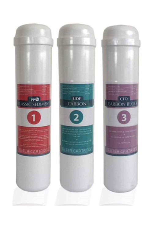 Su Arıtma Inline Filtre 3'lü Takım