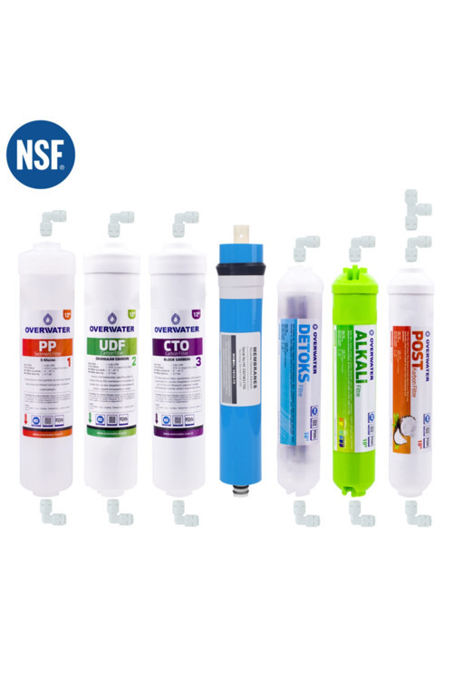 Kapalı Kasa Su Arıtma Cihazı 7 Li Inline Filtresi Seti 7 Aşamalı Standart Membran Fım70ad0s