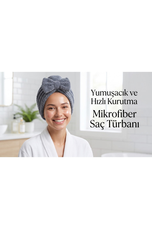 Prenses Peluş Mikrofiber Saç Kurulama Havlusu, Pratik Saç Bonesi - Duş, Makyaj Ve Bakım Saç Wrap