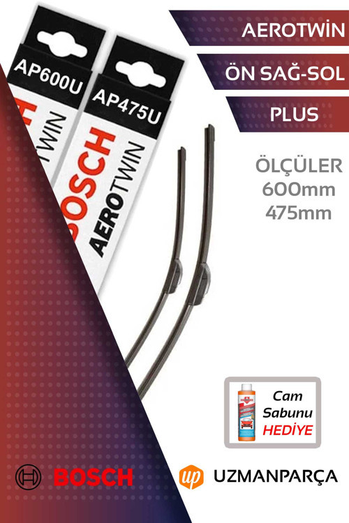 Volkswagen Golf 2004-2009 Muz Tipi Aerotwin Ön Silecek Takımı AP600U+AP475U
