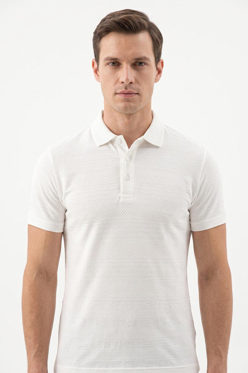 Desenli Slim Fit Erkek T-Shirt