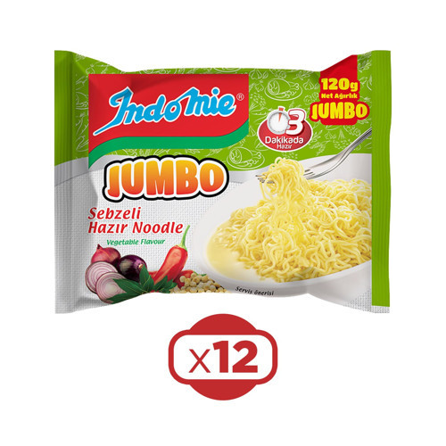 Noodle Jumbo 120 gr Sebzeli x 12 Adet