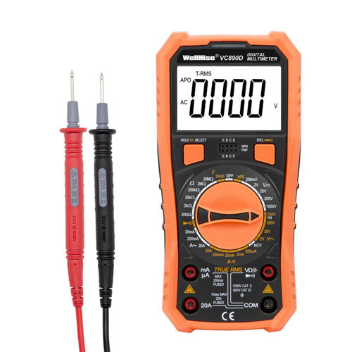 VC890D Ölçü Aleti Multimetre Avometre NVC Işıklı Ekran El Feneri True RMS