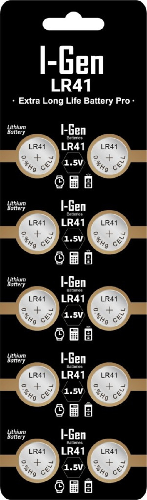 Lr41 (Ag3) 10'Lu Paket Özel Alkalın Düğme Pil