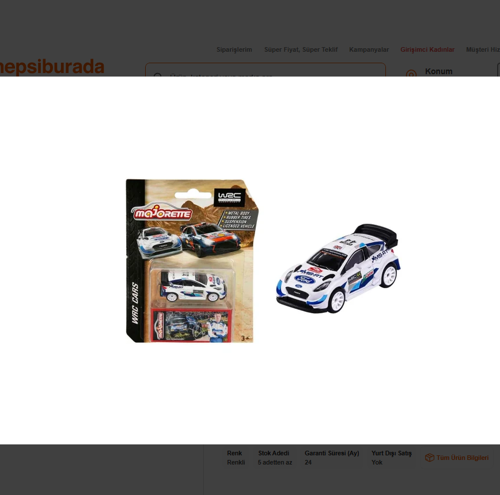 1:64 Majorette Wrc Edition Die Cast Model Araba - Ford Fiesta Wrc