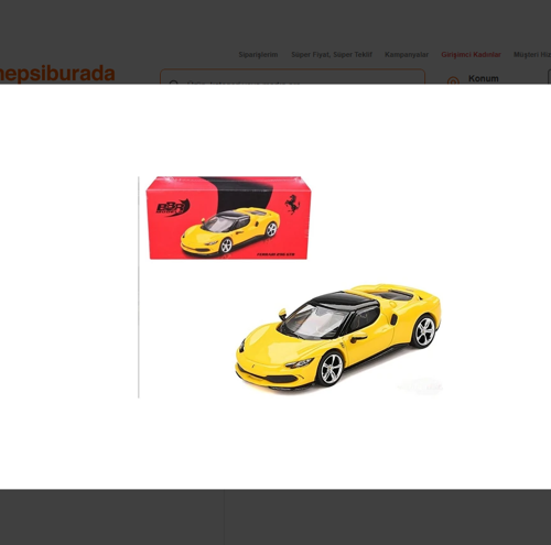 Mini T Mini Gt 1/64 Bbr Ferrari 296 Gtb Giallo Modena BBRFER64005
