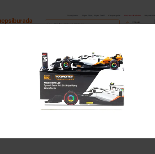 x Ixo Models 1/64 Mclaren MCL60 Spanish Grand Prix 2023 Qualifying#4 Lando Norris
