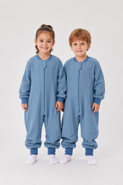 Çocuk Uyku Tulumu 1-8 Yaş Unisex Uzun Kollu 1 Tog %100 Pamuk Müslin 2706