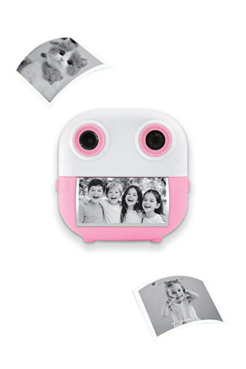 Baskılı Pembe Çocuk Fotoğraf Makinesi