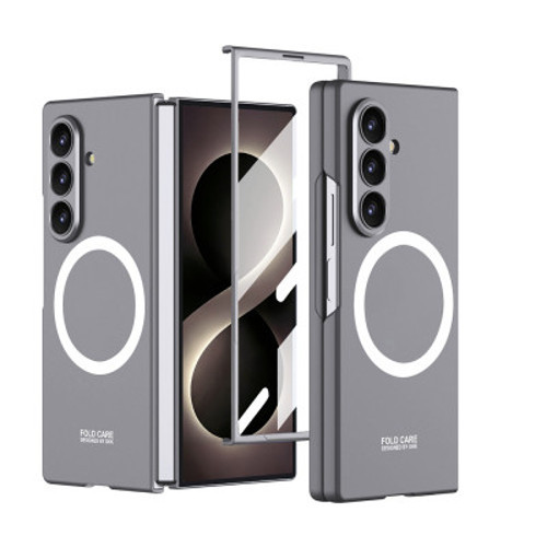 Z Fold 8 Ultra Kılıf Wireless Şarj Özellikli Zore Kıpta M-safe Kapak Z Fold 8 Ultra GKK - Gri