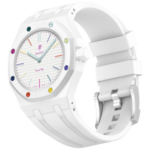 AP-Swatch Royal Pop 3 KRD-158 Silikon Kordon Royal Pop 3 - Beyaz