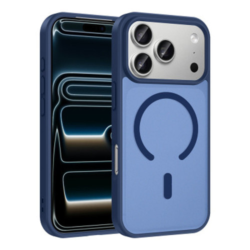 Apple iPhone 18 Pro Max Kılıf M-safe Şarj Özellikli Babet Kapak iPhone 18 Pro Max - Mavi