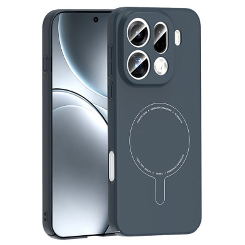 Oppo Find X9 Pro Kılıf M-Safe Şarj Özellikli Kamera Korumalı Elio Sert PC Kapak Oppo Find X9 Pro - Lacivert