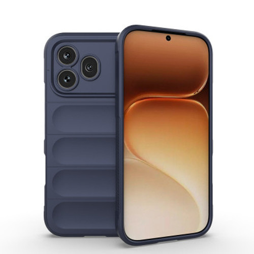 Honor 600 Pro 5G Kılıf Esnek TPU Oyuklu Arka Yüzey Tasarımlı Etnik Silikon Kapak Honor 600 Pro 5G - Lacivert