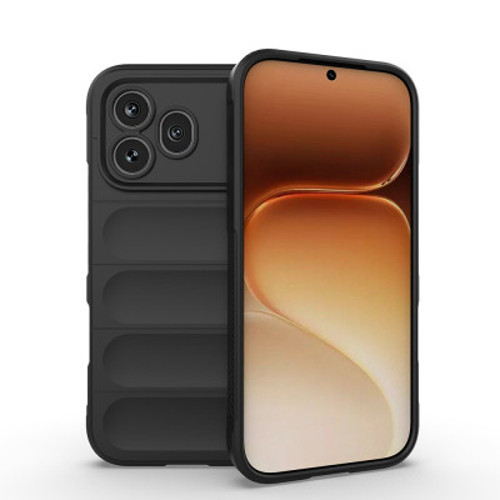 Honor 600 Pro 5G Kılıf Esnek TPU Oyuklu Arka Yüzey Tasarımlı Etnik Silikon Kapak Honor 600 Pro 5G - Siyah