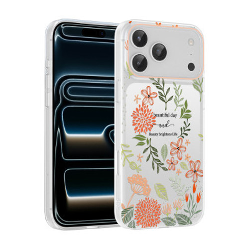 Apple iPhone 17 Pro Max Kılıf Kamera Korumalı Desenli Klip Kapak iPhone 17 Pro Max - Beautiful